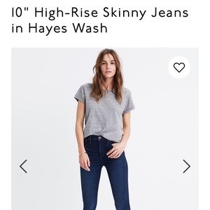 Madewell High Rise Skinny Jeans